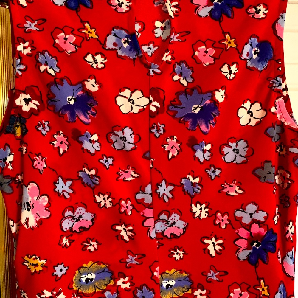 Dress Red Floral Medium